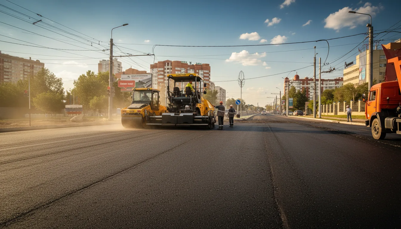 Асфальтирование дороги