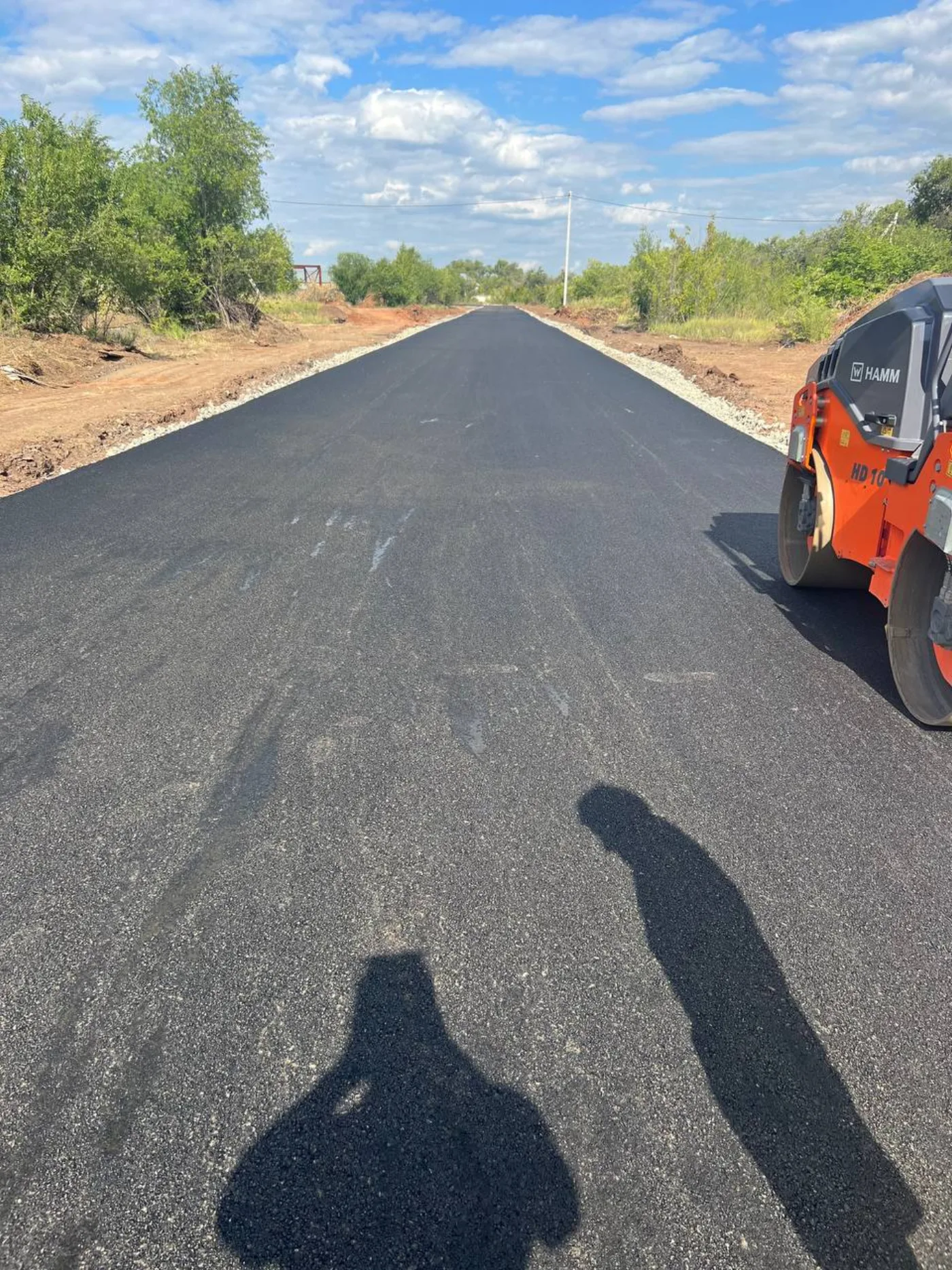 Выполненный объект асфальтирования