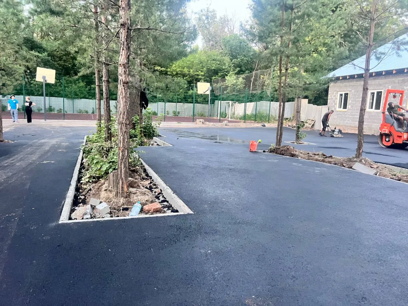 Выполненный объект асфальтирования